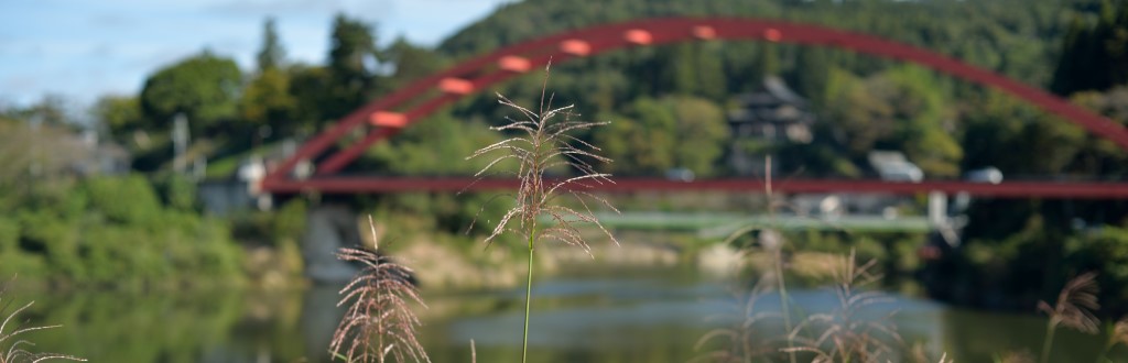 柳津の只見川と圓蔵寺