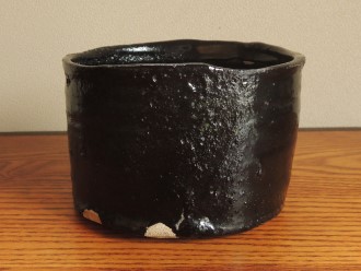 瀬戸黒茶碗 野ざらし