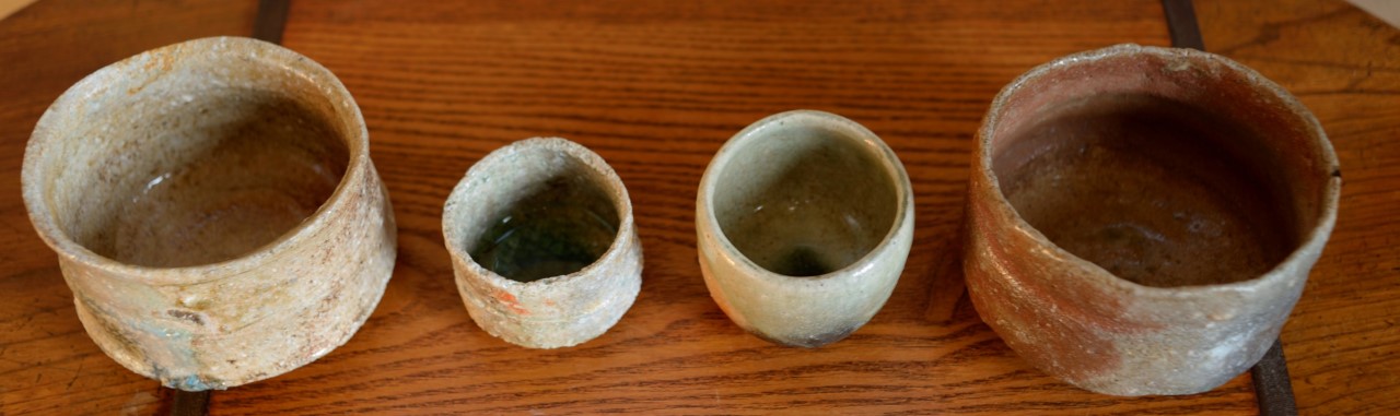 信楽茶碗のコレクション