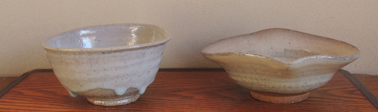 西岡小十作 斑唐津茶碗