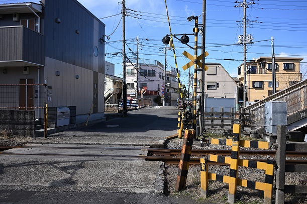 懐かしの流山電鉄踏切