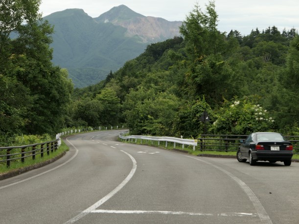磐梯山のワインディングロード