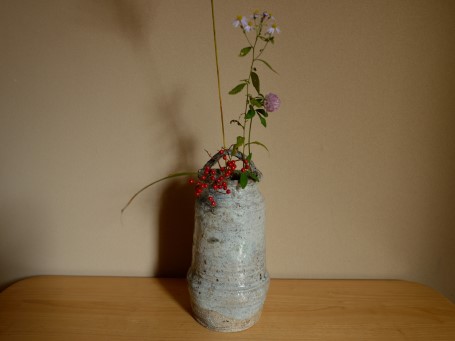 斑唐津花入 府川和泉