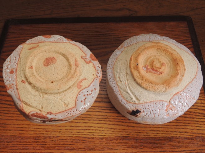 志野茶碗の高台１