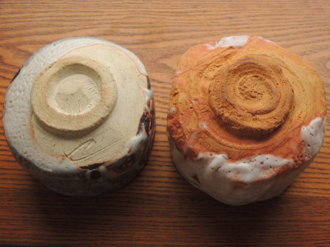 志野茶碗の高台２