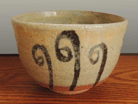 斑唐津茶碗 わらび