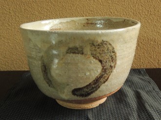斑唐津茶碗 円相