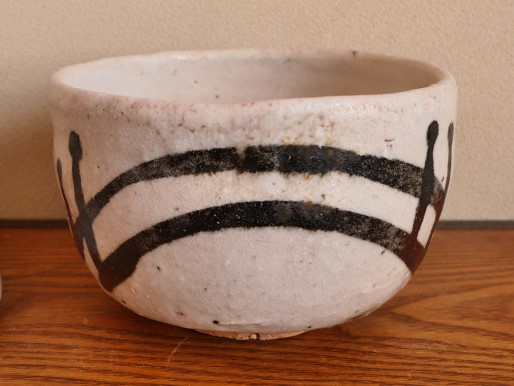 志野 橋の絵茶碗