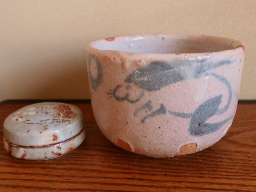 志野茶碗 兎文