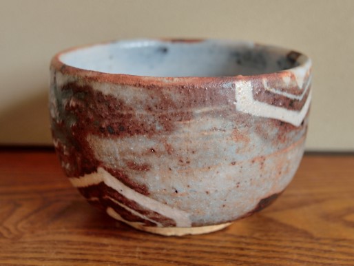 鼠志野茶碗 天青