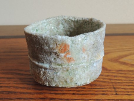 神山清子作信楽面取り花入れ